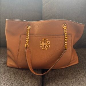 Tory Burch Brown Leather Tote Bag
